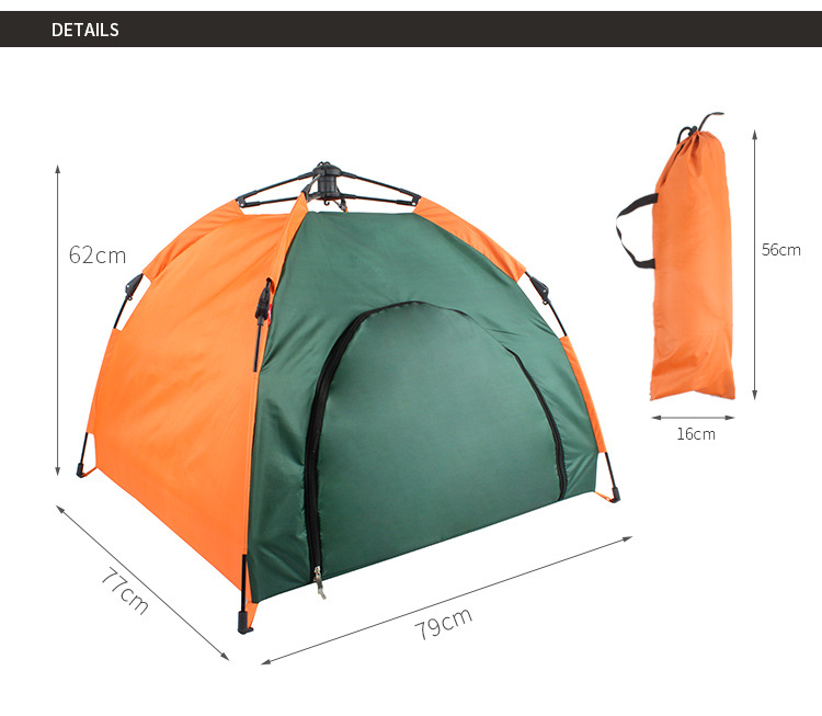 Cheap Goat Tents Outdoor Pet Tent Portable Foldable Automatic Cat House Kennel Rainproof Sunscreen Dog Nest Camping Car Mat   